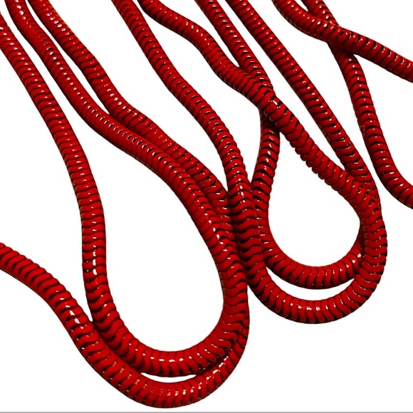 Vintage 70s Exotic Red Mesh Evening Bag - Picture 8 of 9